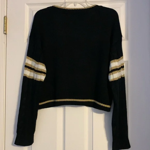 Derek Heart Striped Color Block Cardigan Size Large - Picture 2 of 3